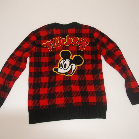 Forever 21 mickey mouse plaid cardigan - Picture 2 of 6